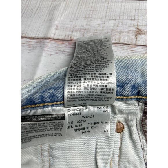 Levi’s Mens 501 Light Acid Wash High Rise Jeans Size 30/32 - Picture 9 of 12